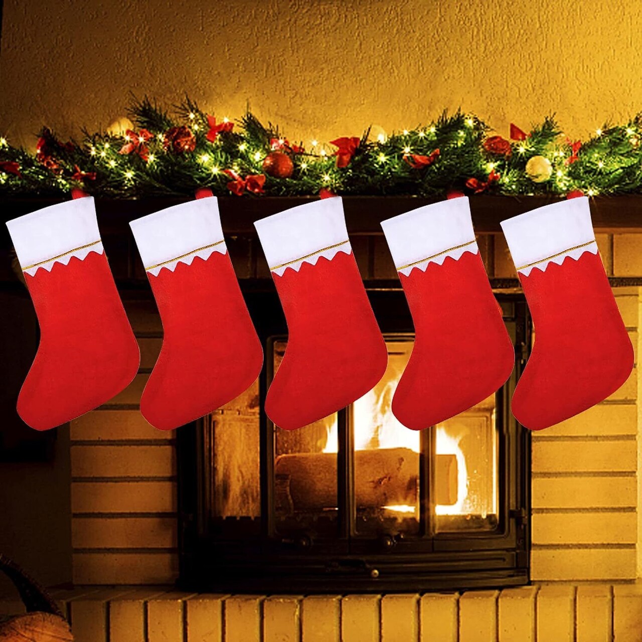 Kitcheniva 14 Red Felt Christmas Stockings
